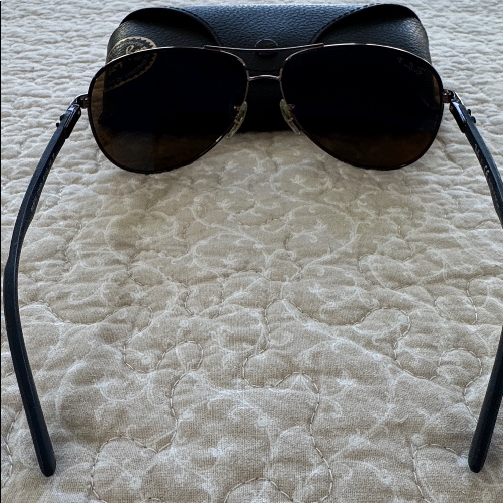 Ray-Ban Brown Aviator Sunglasses with Black Case - Picture 2 of 9